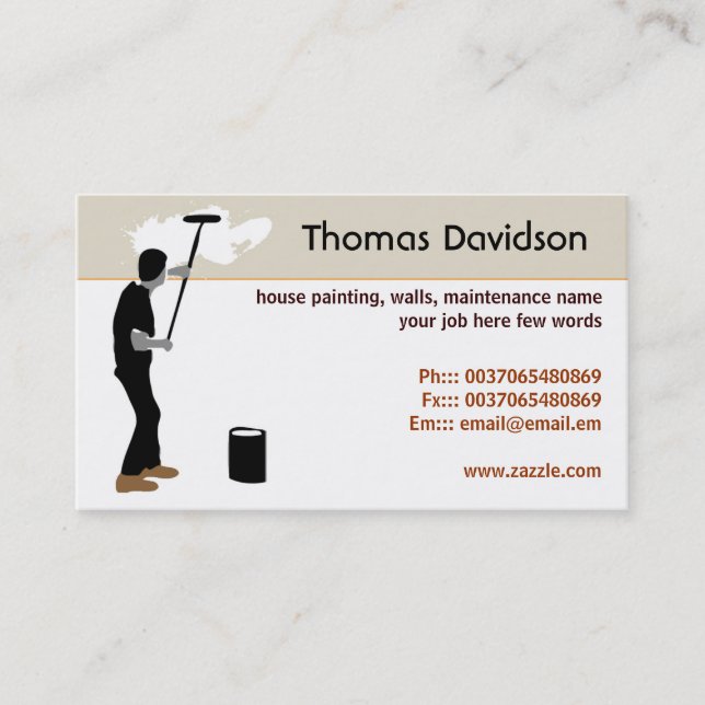 house painter business card (Front)