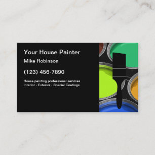 House Painter Business Card Simple Template