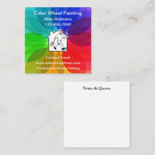 House Painter Colour Wheel Theme Square Business Card