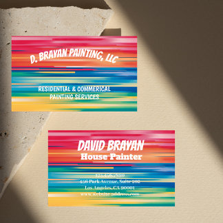 House Painter Colourful Paint  Business Card