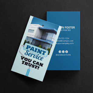 House Painter Contractor Paint Service Painting Business Card