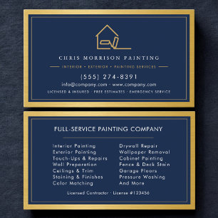 House Painter Contractor Painting Service Business Card
