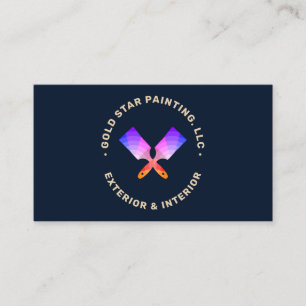 House Painter Crossed Brushes Business Card