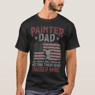 House Painter Decorator Dad American Flag Painter  T-Shirt