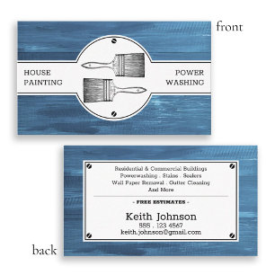 House Painter Decorator Professional Contractor Business Card