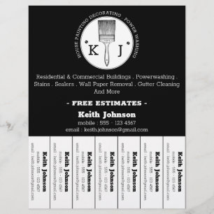 House Painter Decorator Professional Logo Black  Flyer