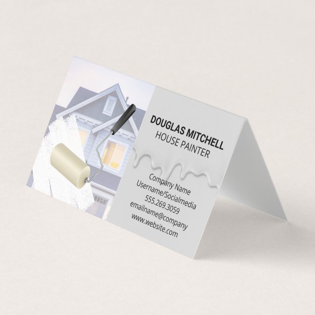 House Painter | Dripping Paint Business Card (Front)