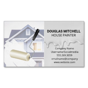House Painter   Dripping Paint Magnetic Business Card