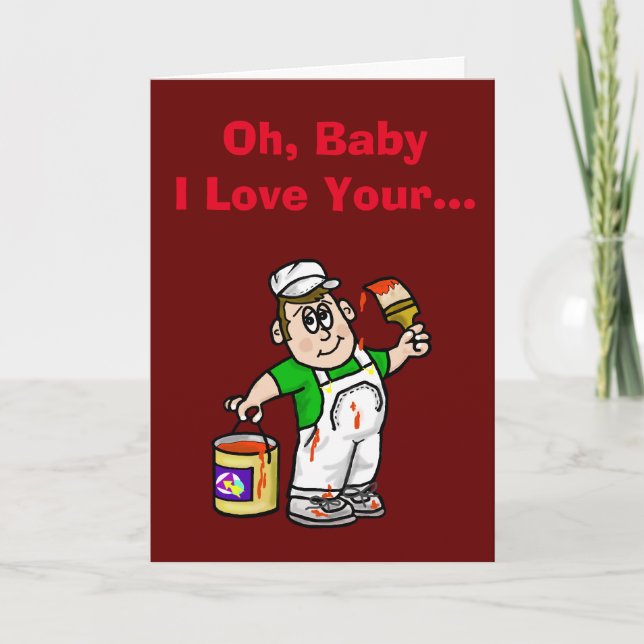 House Painter (Male) Birthday Card (Customise It!) (Front)
