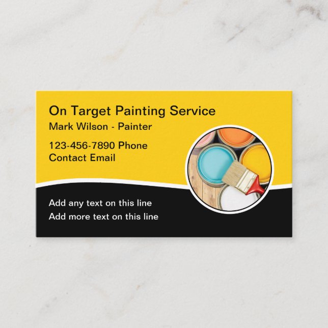 House Painter Modern Business Cards (Front)