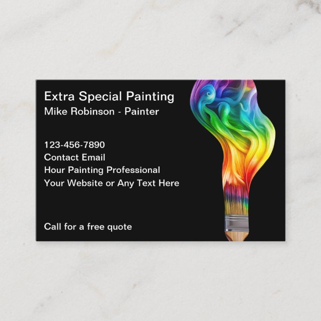 House Painter Modern Colourful Business Cards (Front)