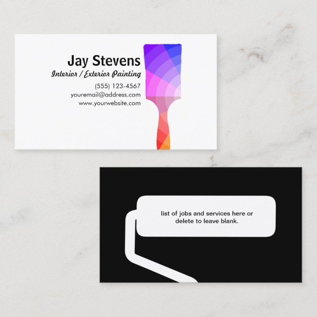 House Painter , Paint Brush Business card (Front/Back)
