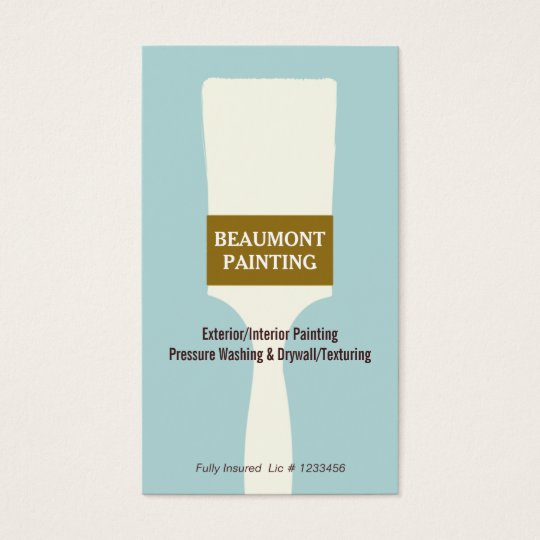 House Painter Paint Brush Logo Business Card