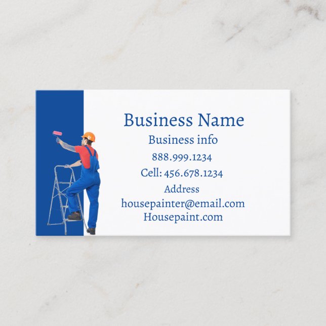 House Painter Painting Wallpapering   Business Car Business Card (Front)