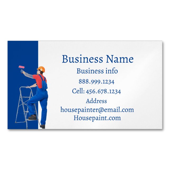 House Painter Painting Wallpapering    Magnetic Business Card (Front)