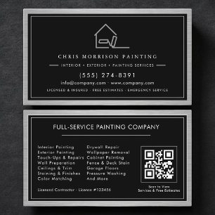 House Painter QR Code Painting Service  Business Card