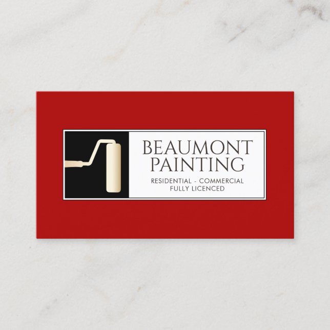 House Painter Roller Brush Business Card (Front)