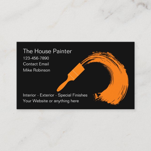 House Painter Unique Modern Business Cards (Front)
