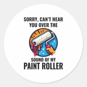 House Painter Wall Painting Interior Decorator Classic Round Sticker