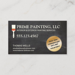 House Painter's Brush Discount Promo Business Card