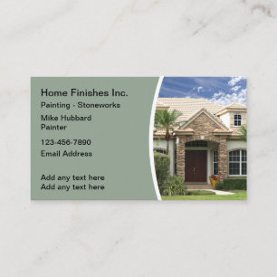 House Painting And Stone Finishes Business Cards