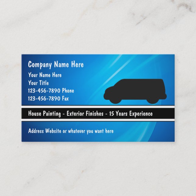 House Painting Business Cards (Front)