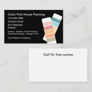House Painting Colour Swatch Business Cards