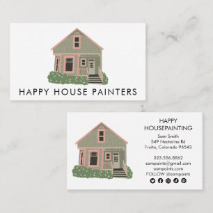 House Painting Handyman Construction Social Icons Business Card