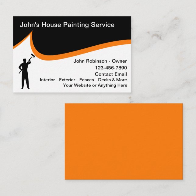 House Painting Modern Business Card Template (Front/Back)