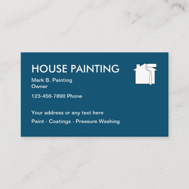 House Painting Modern Logo Business Card (Front)