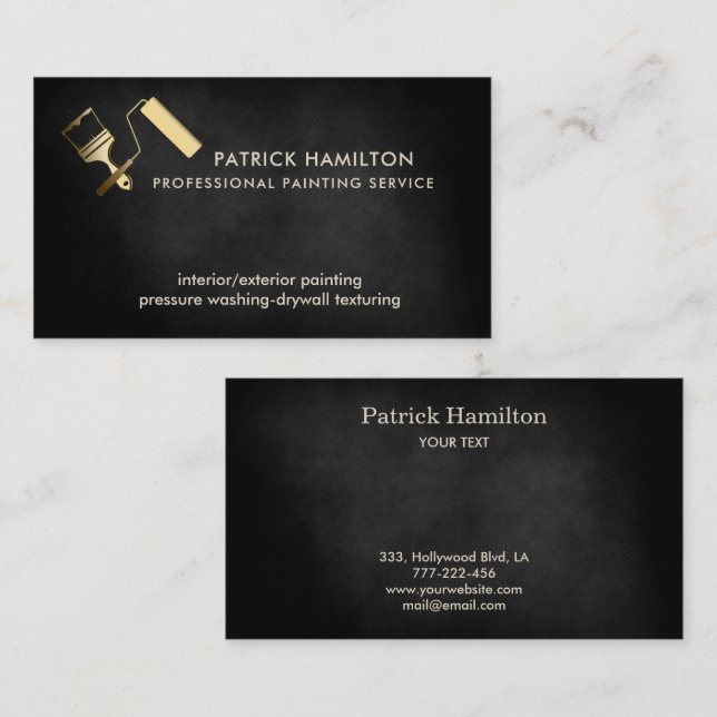House painting professional elegant modern  business card (Front/Back)