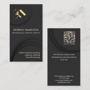 House painting professional elegant modern QR code Business Card