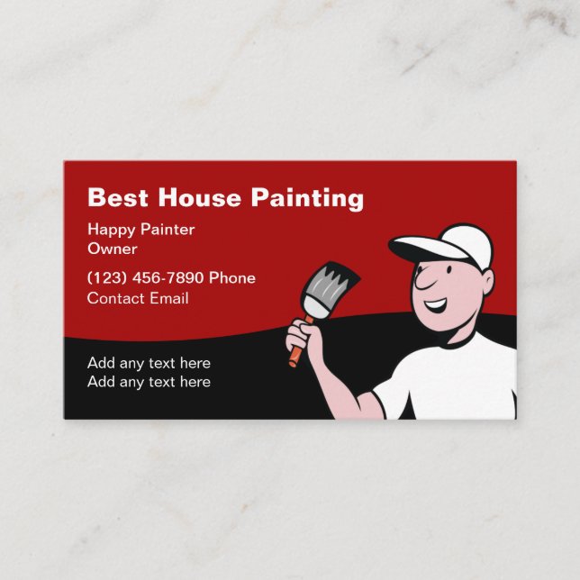 House Painting Retro Business Cards Design (Front)