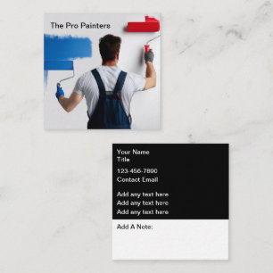 House Painting Services Modern Painter Square Business Card