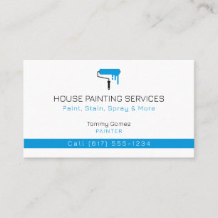 House Painting Services   Paint Rollel Business Card