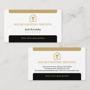 House Painting Services   Paint Rollel Business Card