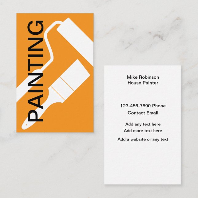 House Painting Simple Modern Cool Business Card (Front/Back)