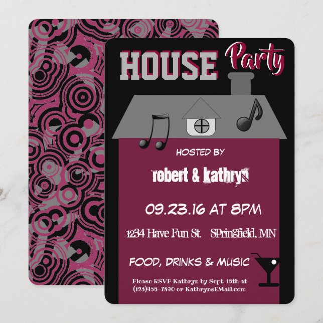 House Party Invitation (Front/Back)