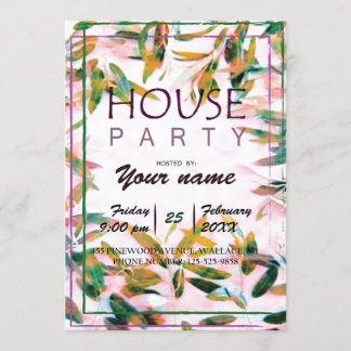 HOUSE PARTY - invitation card