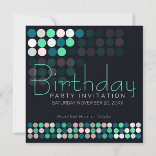 House Party Lights Stylish Birthday Invitation