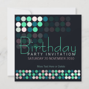 House Party Lights Stylish Birthday Invitation