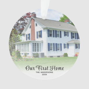 House Photo Our First Home Christmas Ornament