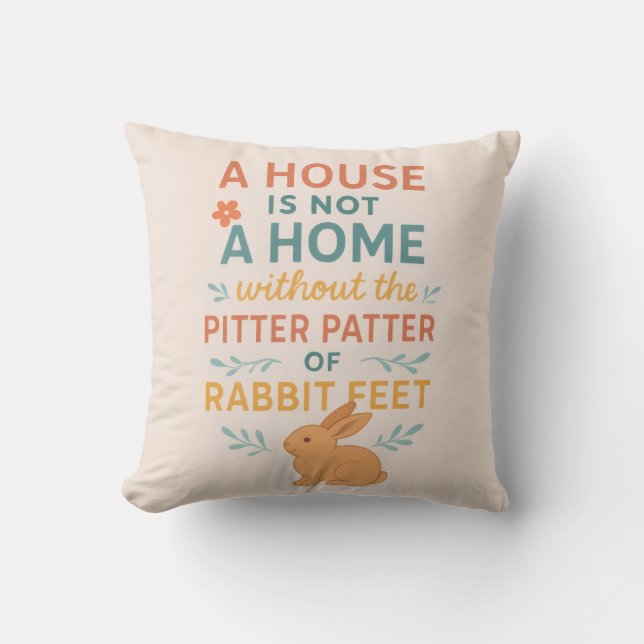 House pitter patter rabbit cushion (Front)