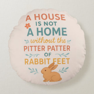 House pitter patter rabbit round cushion
