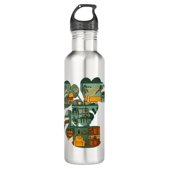 House Plant - Monstera 710 Ml Water Bottle (Front)