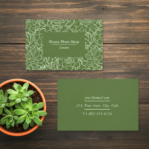 House plant shop business card