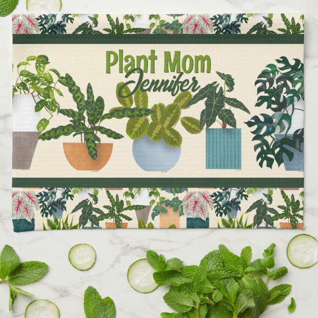 House Plants Tea Towel (Folded)