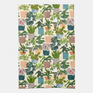 House Plants Tea Towel