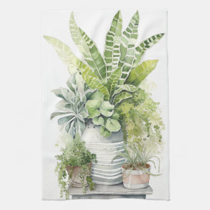 House Plants Tea Towel
