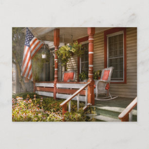 House - Porch - Traditional American Postcard